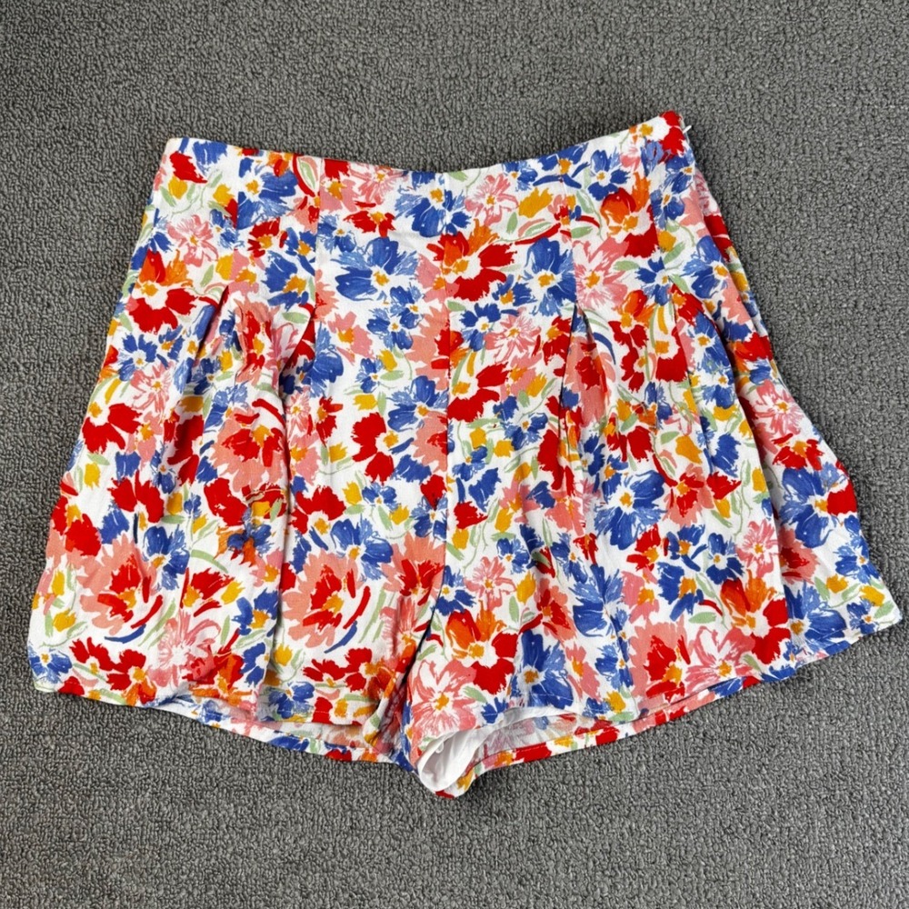 L*Space Shorts Women Small Loana Floral High Rise Pleated Summer Flowers Forever